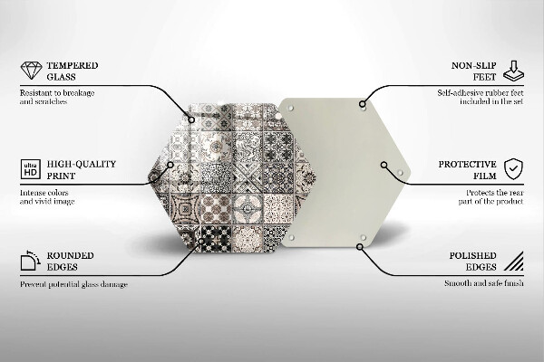 Üveg vágódeszka Dekoratív csempe