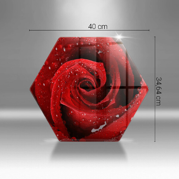 Üveg vágódeszka Rózsa virág szirmai