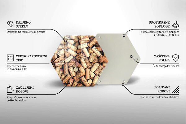 Üveg vágódeszka Bordugók varrat nélküli mintát