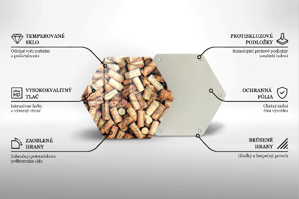 Üveg vágódeszka Bordugók varrat nélküli mintát