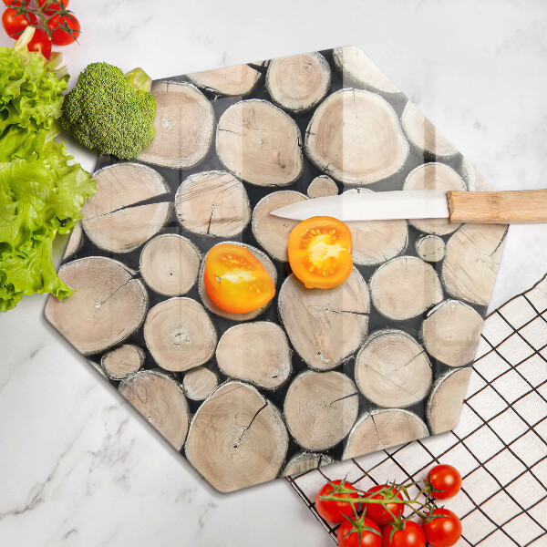 Üveg vágódeszka Fa fatörzsek