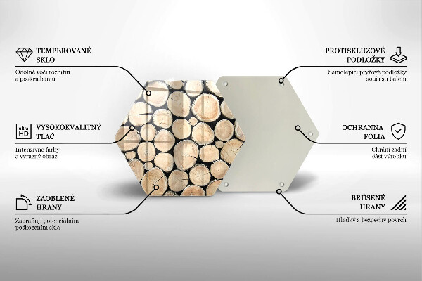 Üveg vágódeszka Fa fatörzsek