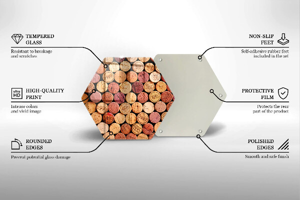Üveg vágódeszka Bordugók minta