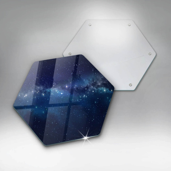 Üveg vágódeszka Tér és csillagok