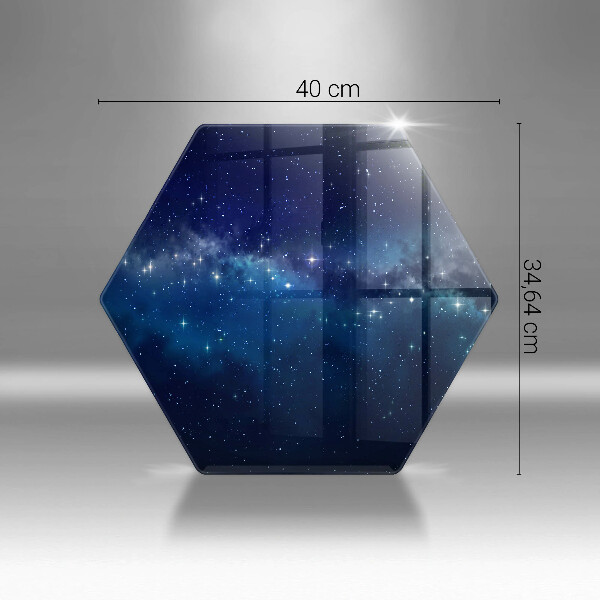 Üveg vágódeszka Tér és csillagok