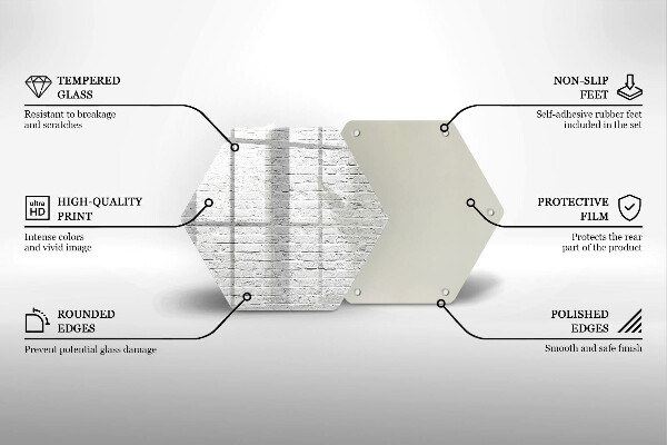 Üveg vágódeszka Téglafal fal