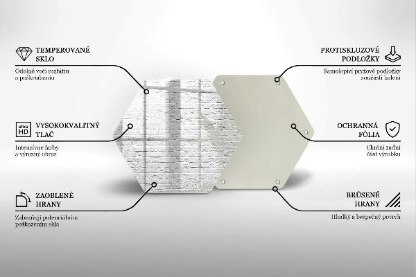 Üveg vágódeszka Téglafal fal