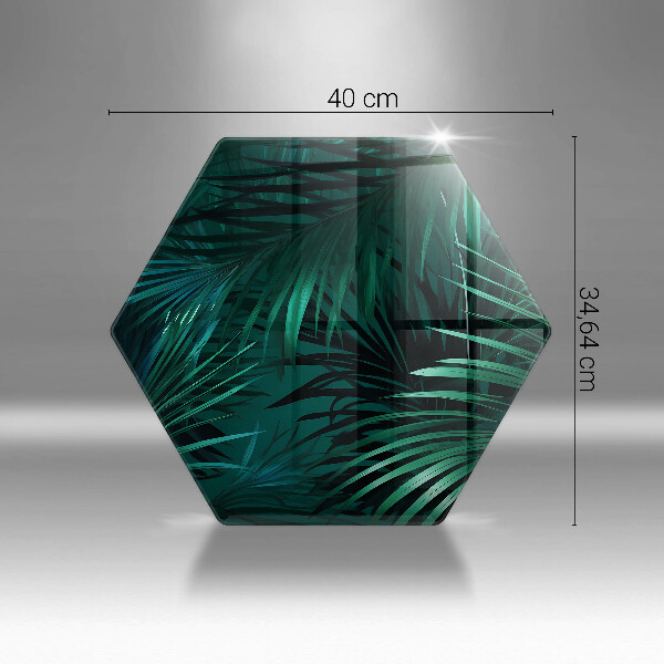 Üveg vágódeszka Vad dzsungel levelei