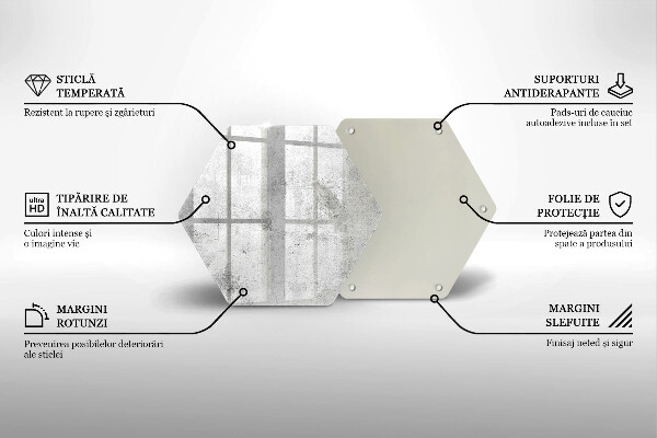 Üveg vágódeszka Beton textúra