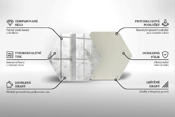 Üveg vágódeszka Beton textúra