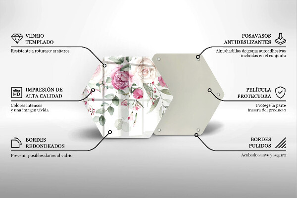 Üveg vágódeszka Akvarell rózsák