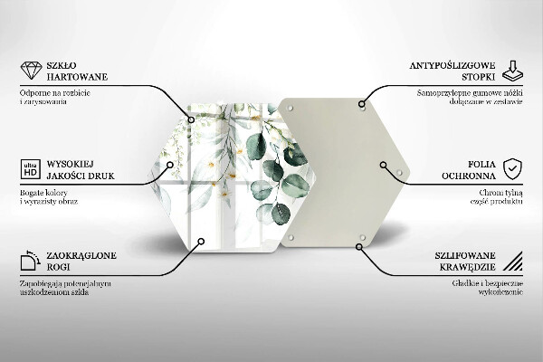 Üveg vágódeszka Akvarell növények