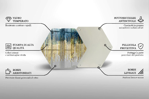 Üveg vágódeszka Tervezői absztrakció