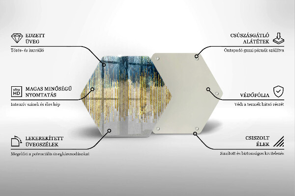 Üveg vágódeszka Tervezői absztrakció
