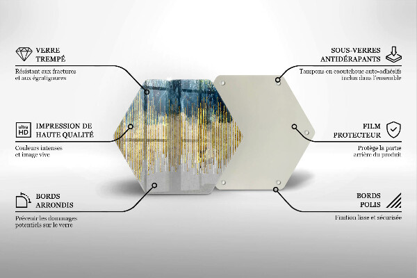 Üveg vágódeszka Tervezői absztrakció