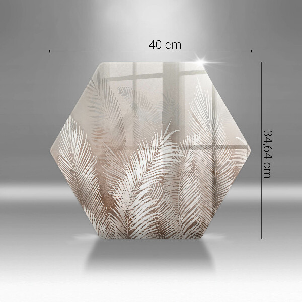 Üveg vágódeszka Boho növényzet levelei