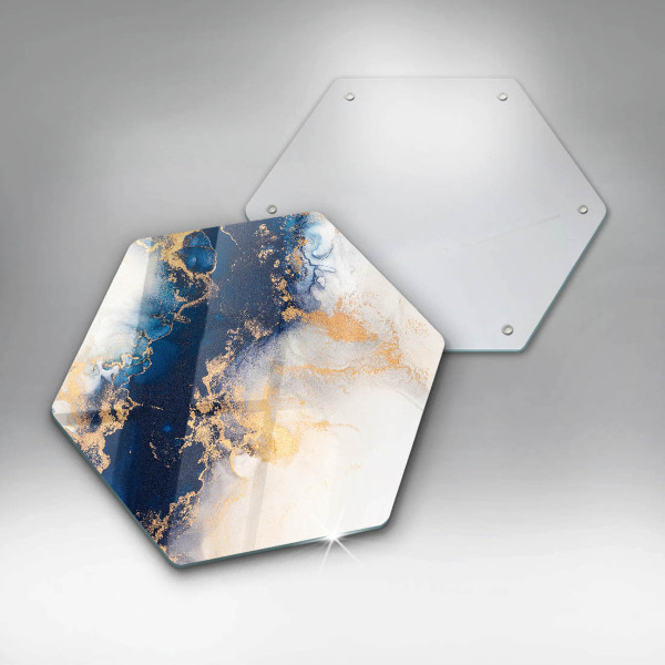 Üveg vágódeszka Absztrakció kékkel