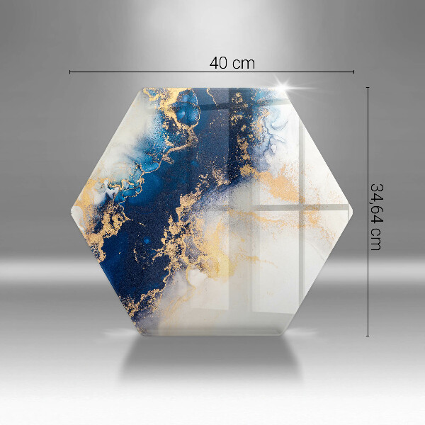 Üveg vágódeszka Absztrakció kékkel