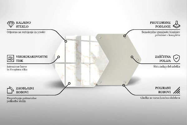 Üveg vágódeszka Elegáns márvány kő