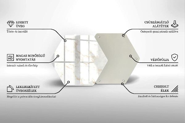 Üveg vágódeszka Elegáns márvány kő