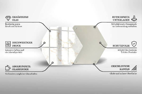 Üveg vágódeszka Elegáns márvány kő