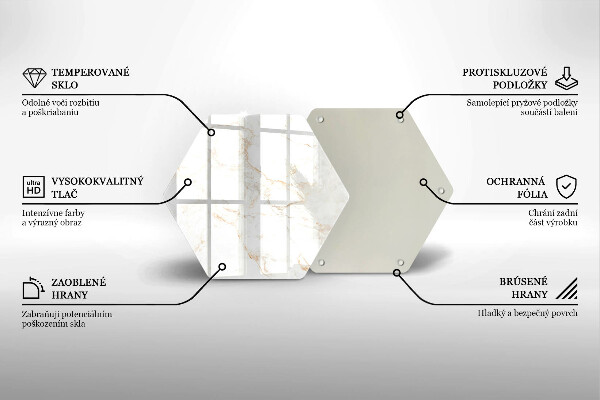 Üveg vágódeszka Elegáns márvány kő