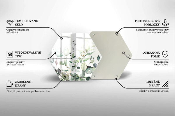 Üveg vágódeszka Akvarell növények