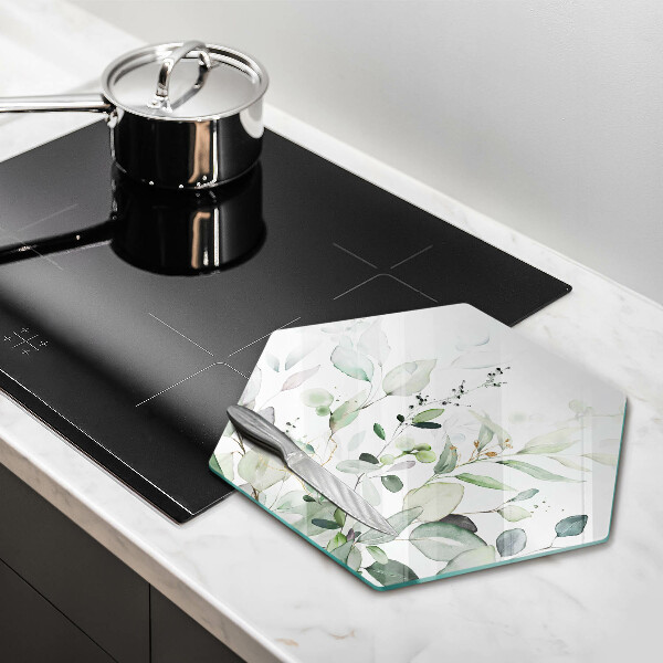 Üveg vágódeszka Akvarell növények