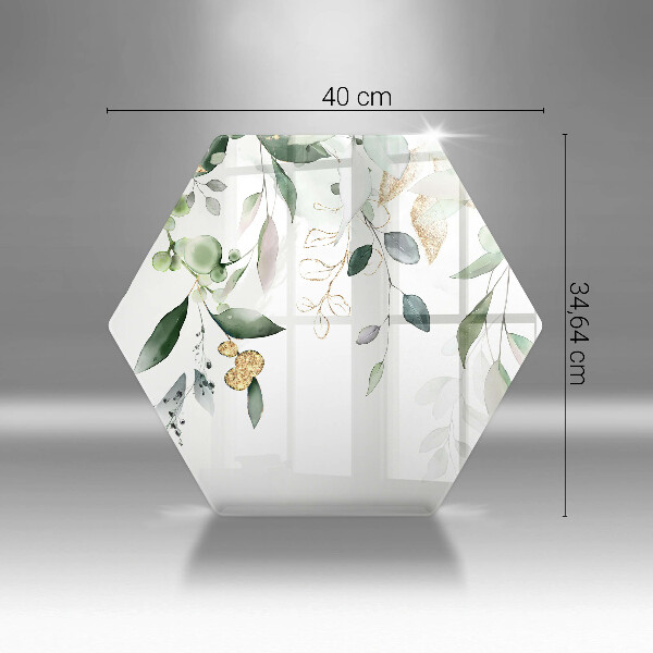 Üveg vágódeszka Akvarell levelek