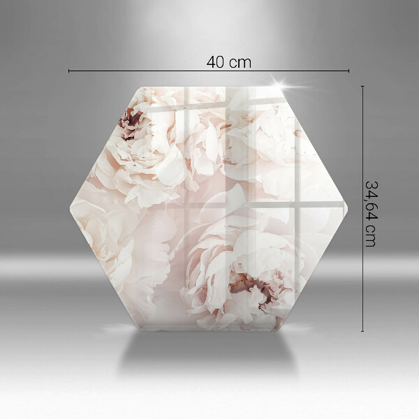 Üveg vágódeszka Pasztell bazsarózsa