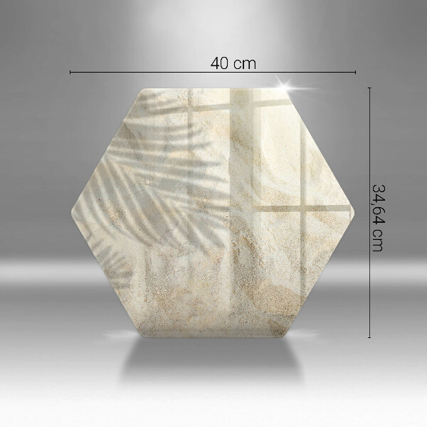 Üveg vágódeszka Pálmalevél és homok