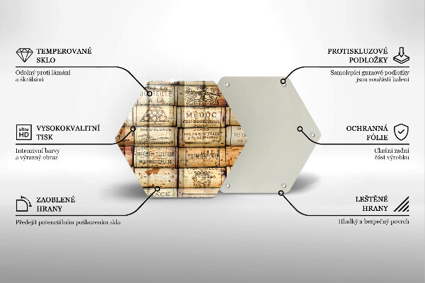 Üveg vágódeszka Régi bordugók