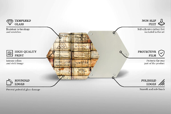 Üveg vágódeszka Régi bordugók