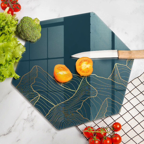 Üveg vágódeszka Absztrakt hegyek
