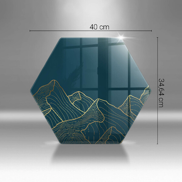 Üveg vágódeszka Absztrakt hegyek