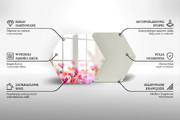 Üveg vágódeszka Virágos rét