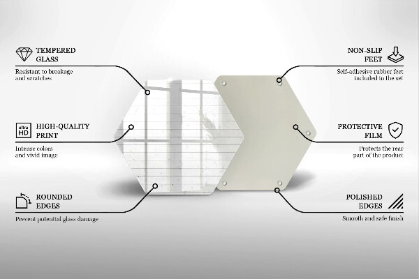 Üveg vágódeszka Modern világos táblák