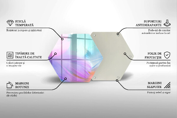 Üveg vágódeszka Pasztell tollak