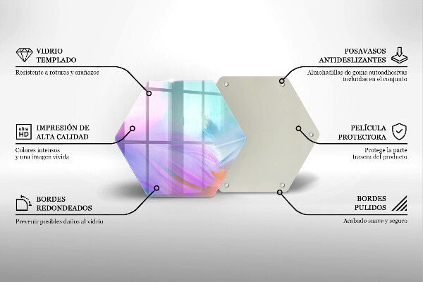 Üveg vágódeszka Pasztell tollak