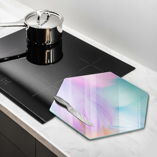 Üveg vágódeszka Pasztell tollak