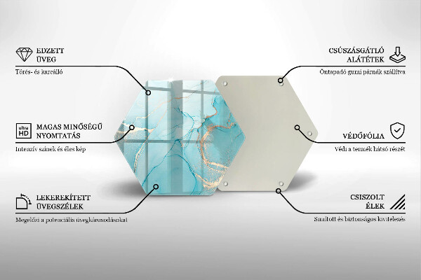 Üveg vágódeszka Kő absztrakció