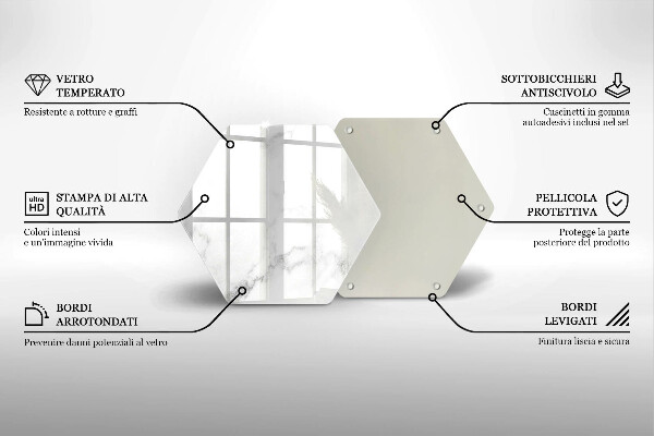 Üveg vágódeszka Modern márvány