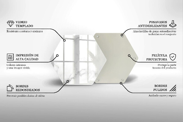 Üveg vágódeszka Modern márvány