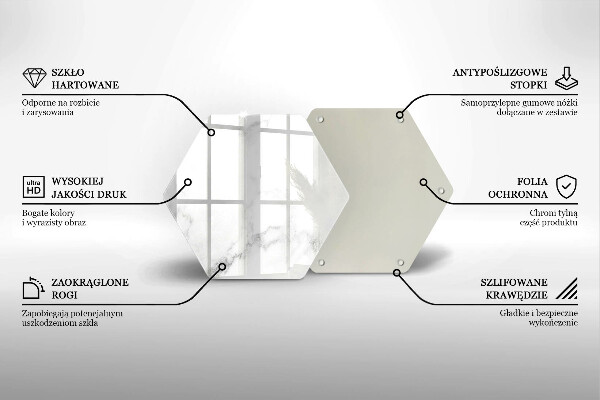 Üveg vágódeszka Modern márvány