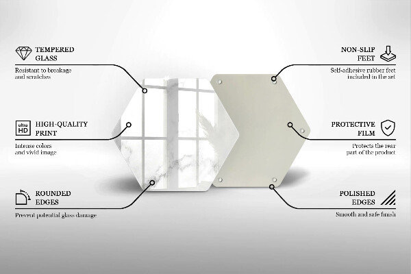 Üveg vágódeszka Modern márvány