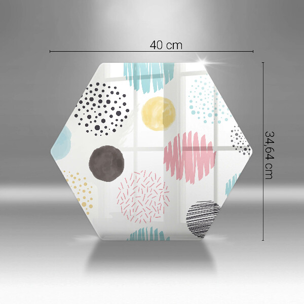 Üveg vágódeszka Festett formák