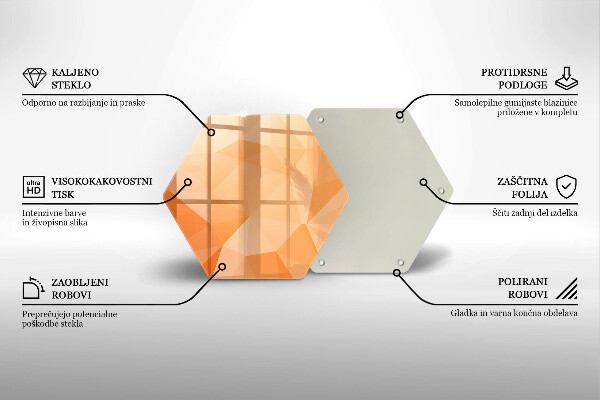 Üveg vágódeszka Geometriai háttér
