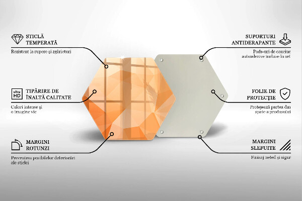 Üveg vágódeszka Geometriai háttér