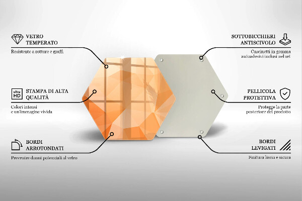 Üveg vágódeszka Geometriai háttér