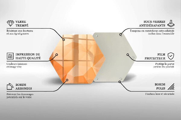 Üveg vágódeszka Geometriai háttér